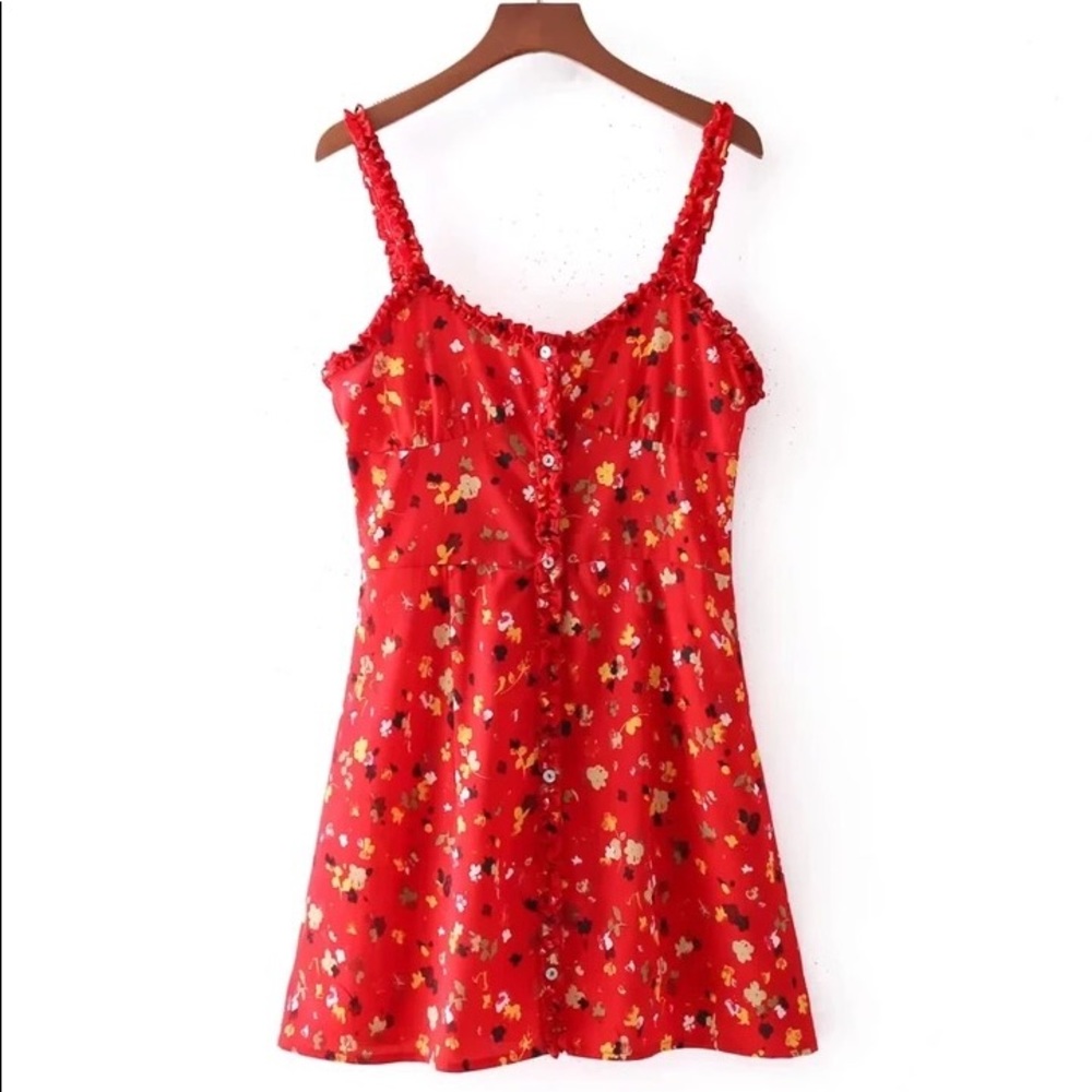 RED JULIA ROUGE FLEUR MINI DRESS